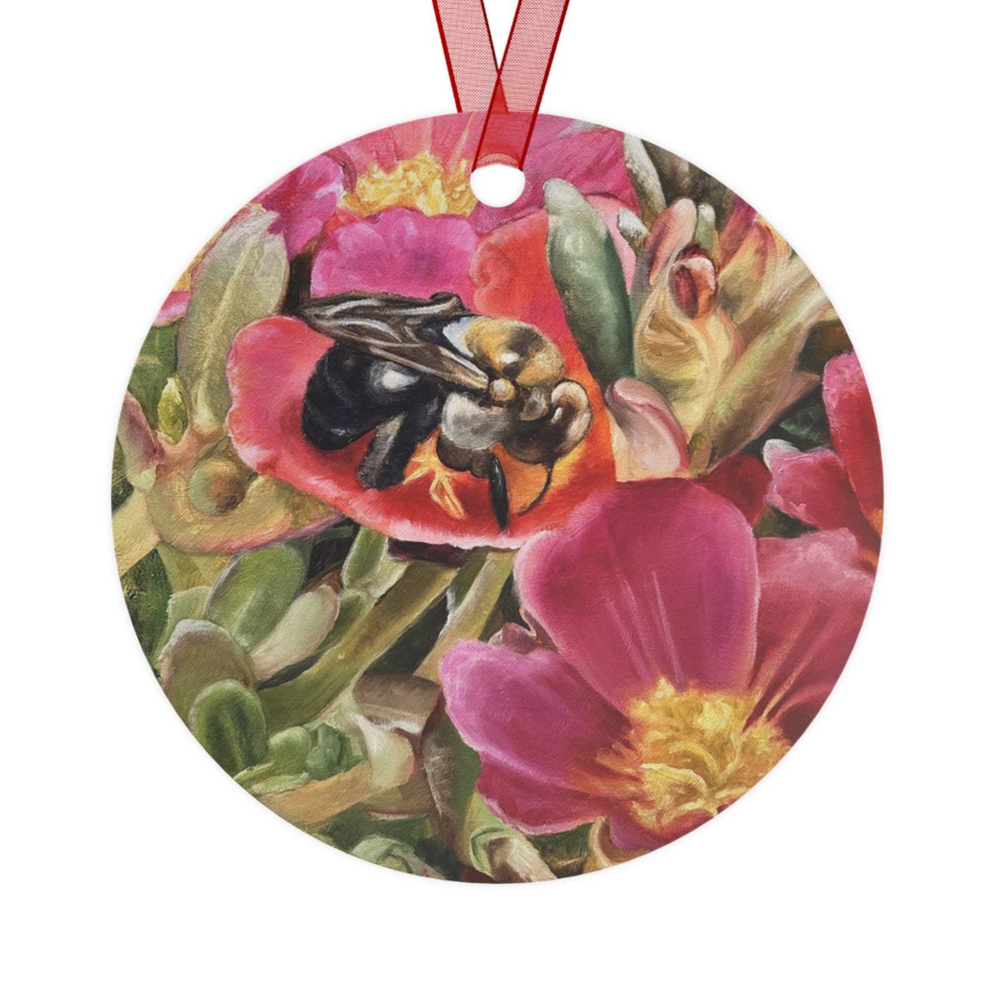 "Summer of Bees No. 1" Metal Ornaments