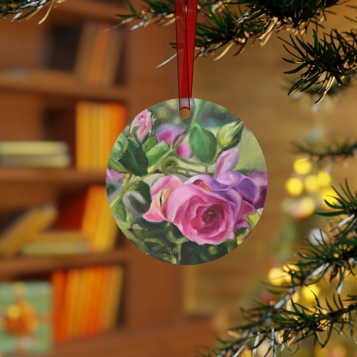 "Hope Blooms Among Thorns" Metal Ornaments