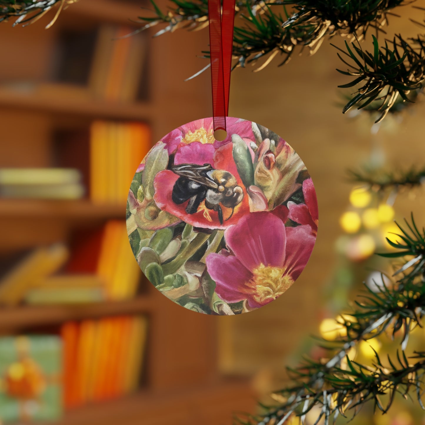 "Summer of Bees No. 1" Metal Ornaments