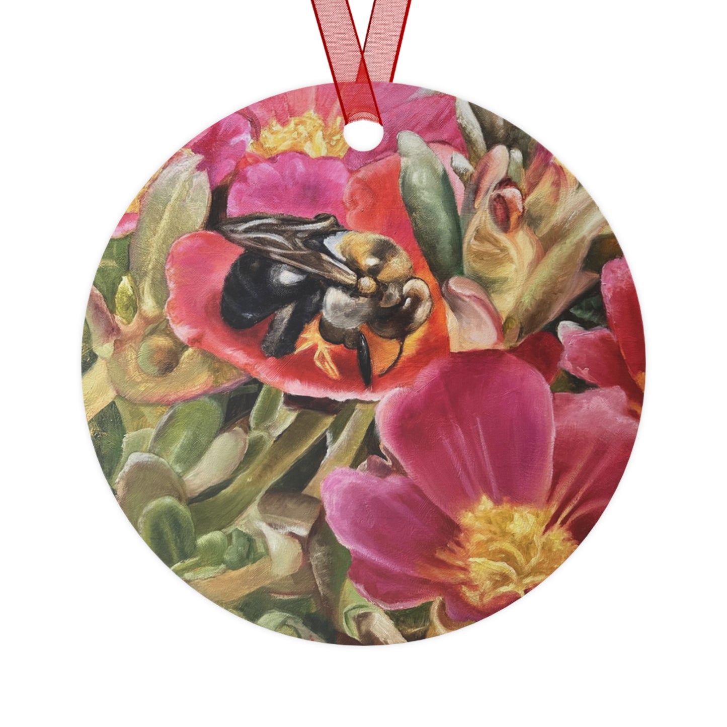 "Summer of Bees No. 1" Metal Ornaments