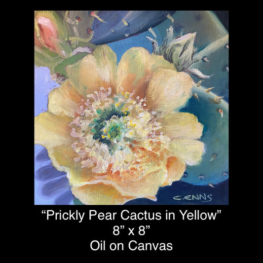 "Prickly Pear Cactus in Yellow"